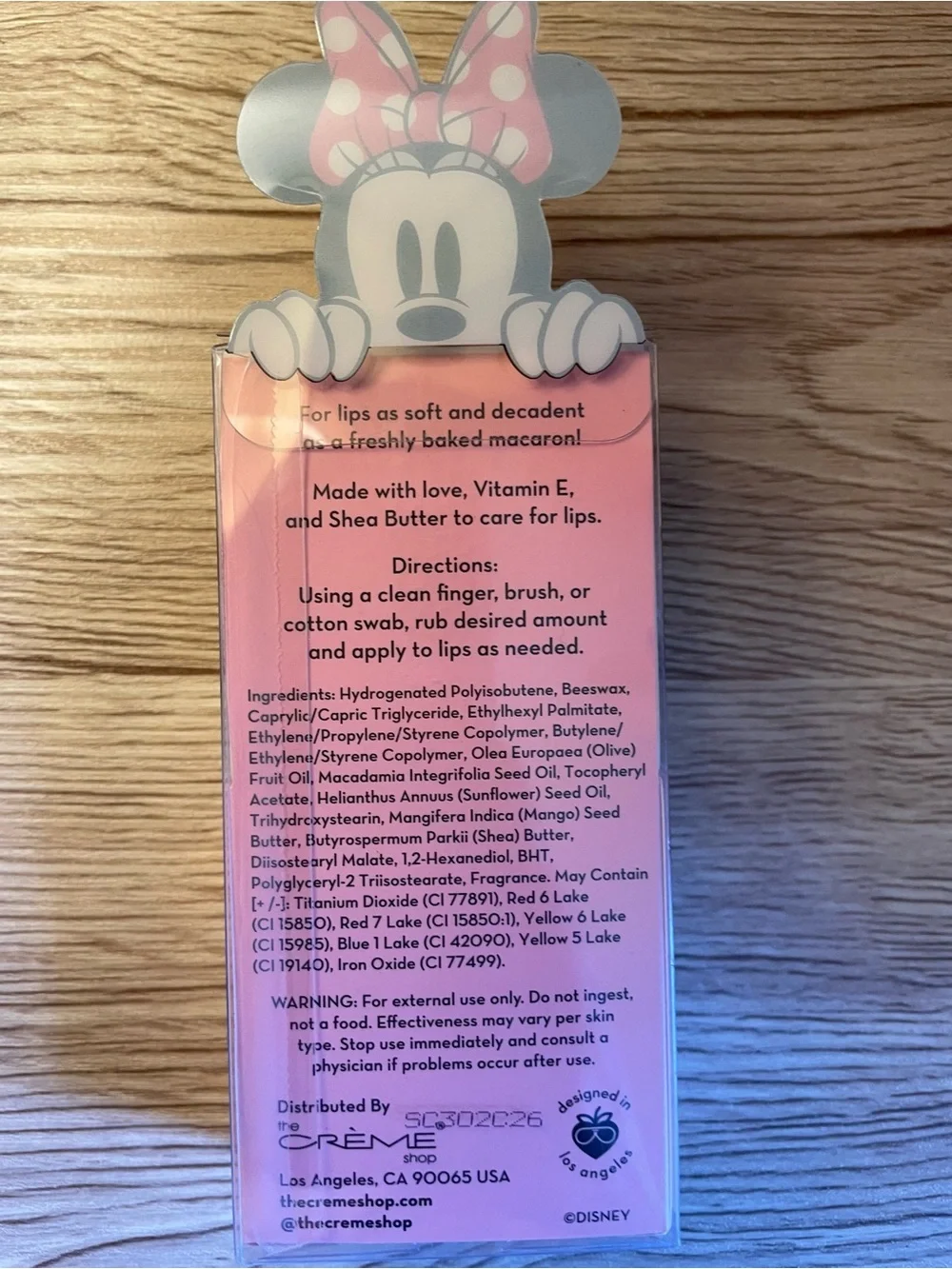 Crème Shop Disney Minnie Pink Macaron Lip Balm New